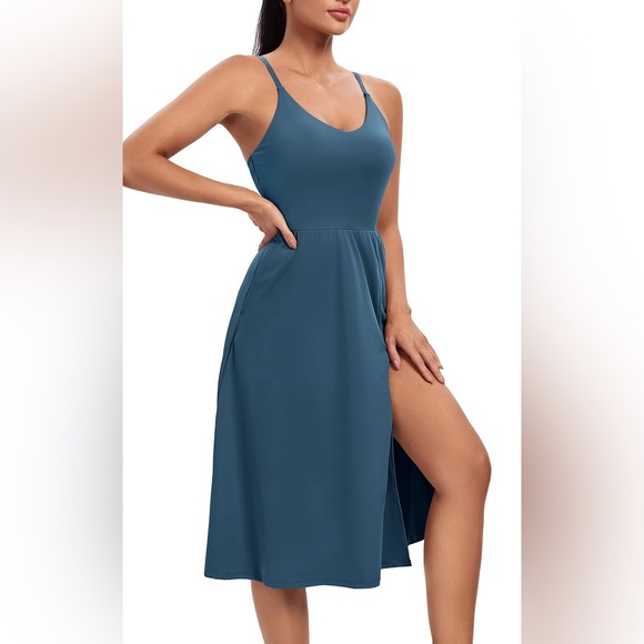 Ewedoos Athletic Dress with Built in Shorts & Adjustable Straps Workout Dress 💕 - Picture 2 of 5